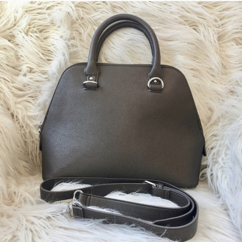 Grey Satchel Convertible Crossbody